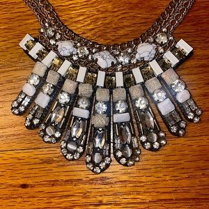 Nocturne Mixed Media Bib Necklace